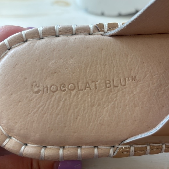 Chocolat Blu Tan and Red Platform Sandals Size 39 or Women’s 8.5 - Picture 2 of 5